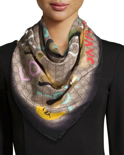 gucci schildkappe|gucci silk scarf sale.